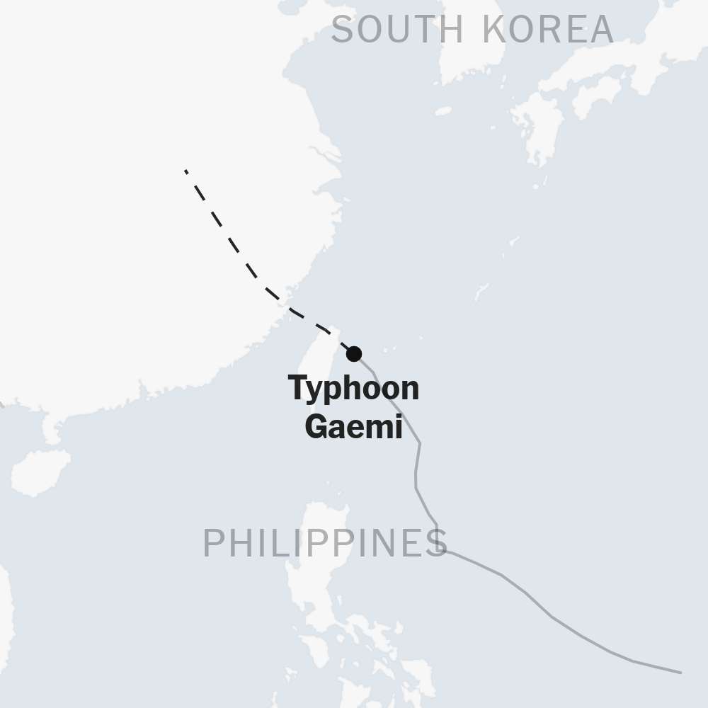 Typhoon Gaemi Approaches Taiwan as Hundreds of Flights Are Canceled